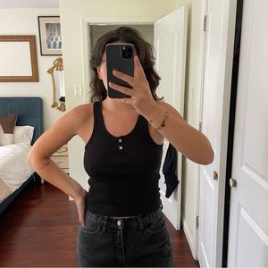 basic black tank top